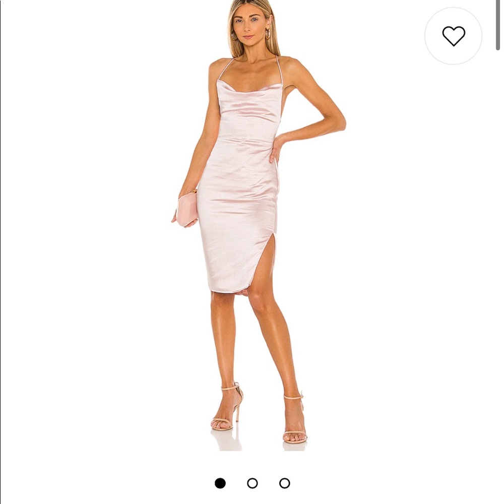 Billie drape midi dress in Blush from Revolve
